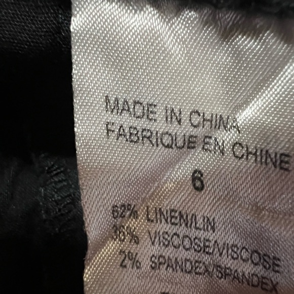 Theory Linen Black Women's Shorts - Picture 4 of 4